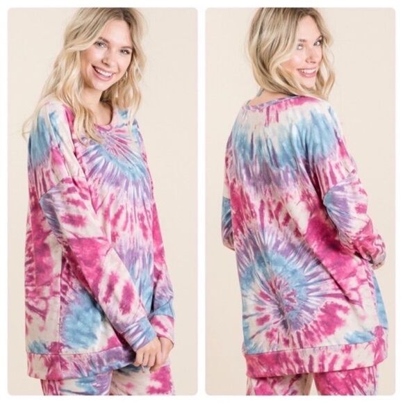 Tie Dye Top Lightweight Large - Picture 2 of 4